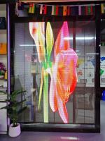 P3.9 1000*500mm Led Ice Display Led Mesh Video Wall Shop Window Advertising Grille Glass Curtain Outdoor Transparent Screen
