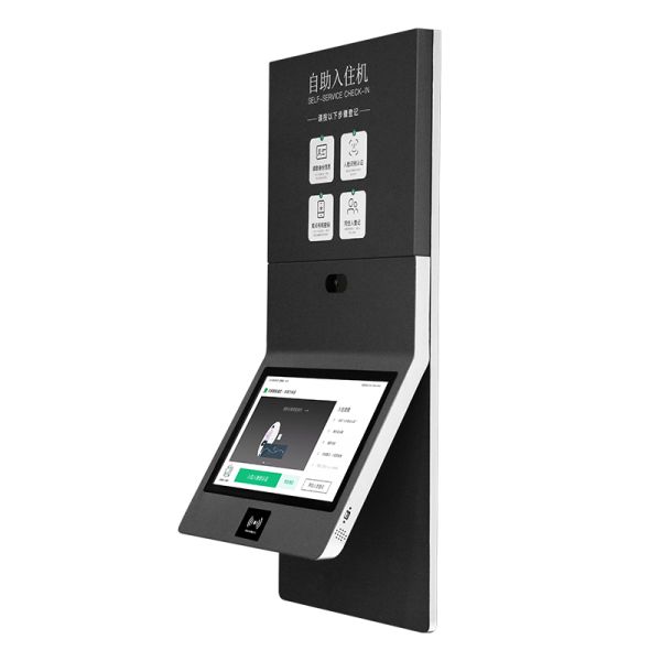 21.5 Inch Wall Mount Kiosk with Camera for Hotel Self-Service Check-in Kiosk Indoor Express Service Windows with SDK Function