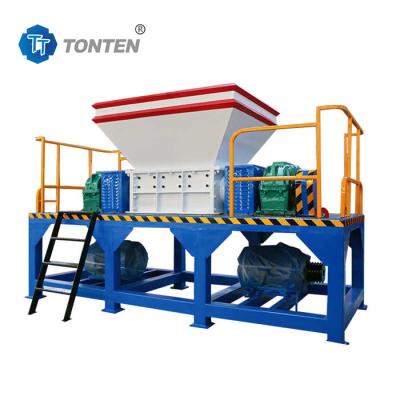 Máquina de trituração de pneus de resíduos de plástico de balde Máquina de trituração de duplo eixo