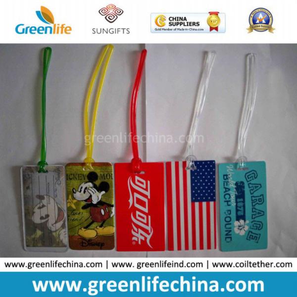 Custom Printed PVC Luggage Tag W/PVC Strip Connector