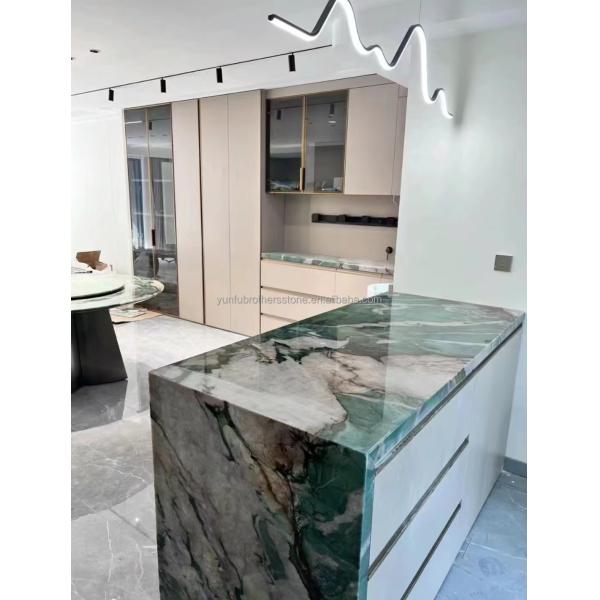 Natural Stone Brazil Marble Backlit Sodalite Green Quartzite for Bedroom Design Ideas