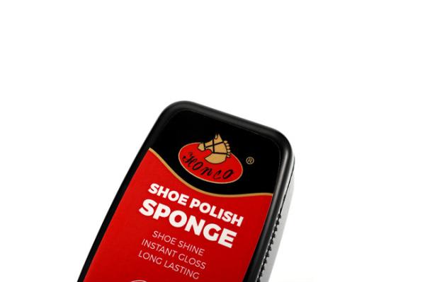 Men Black Shoe Shine Sponge Instant Shoe Polish Portable Plastic Can
