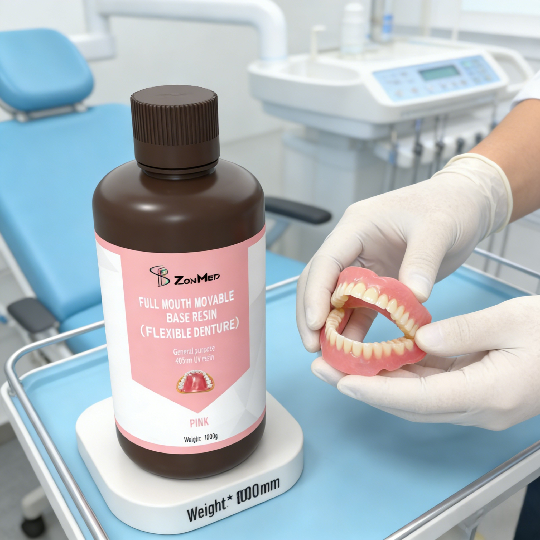 Low Waterabsorption Full Mouth Movable Base Resin Engineered for Full Mouth Prosthetics Delivering Consistent Results