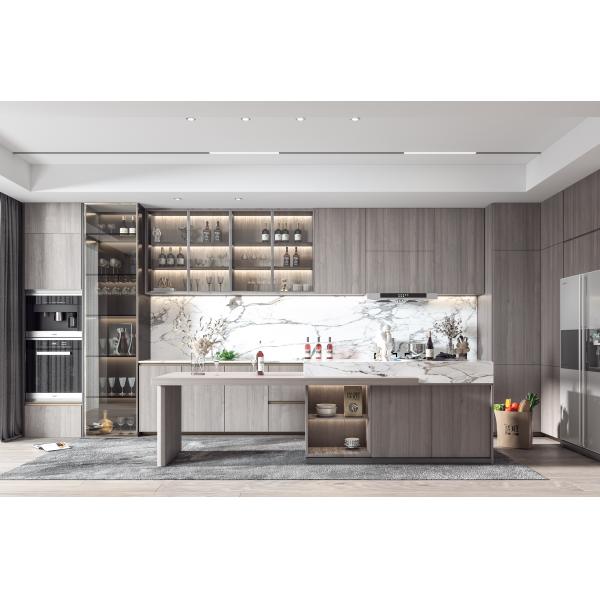 Custom Kitchen Cabinet Modern Modular Built-In Wood Cupboard For Home