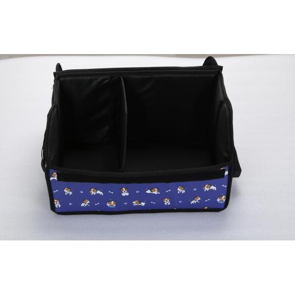 Cartoon Blue Folding Trunk Bag , Car Seat Back Organizer Storage Bag High capacity