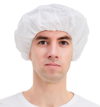 Hubei Haixin Breathable SMS Bouffant Surgical Caps Eco Friendly Dust Free Food Hat PP Nonwoven Disposable Round Cap Wholesale