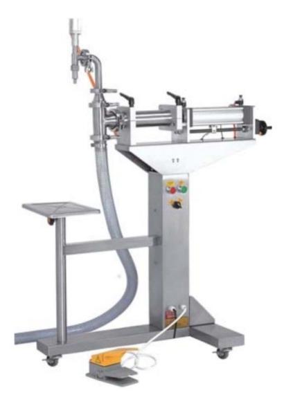 Oil Alcohol Single Head Piston Filler Semi Automatic Liquid Filling 20bpm