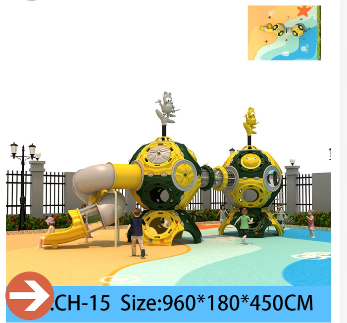 Space Capsule Theme Playground Equipment Custom web Climbers Swings  Plastic Slides for Parks  Kindergartens Safe & Child-Friendly​