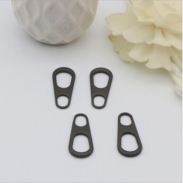 Best price wholesale metal accessories matte gunmetal color handbag zipper puller with sliders 3#