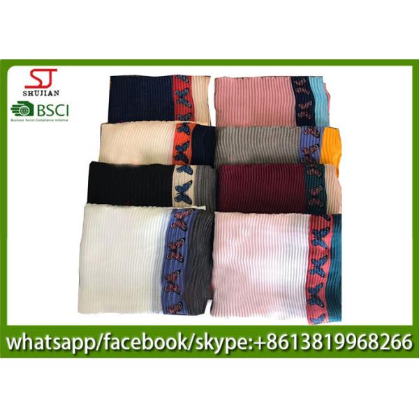 China factory direct 60 yarn satin wrinkle butterfly print scarf 125*190cm pashmina keep fashion hijabs
