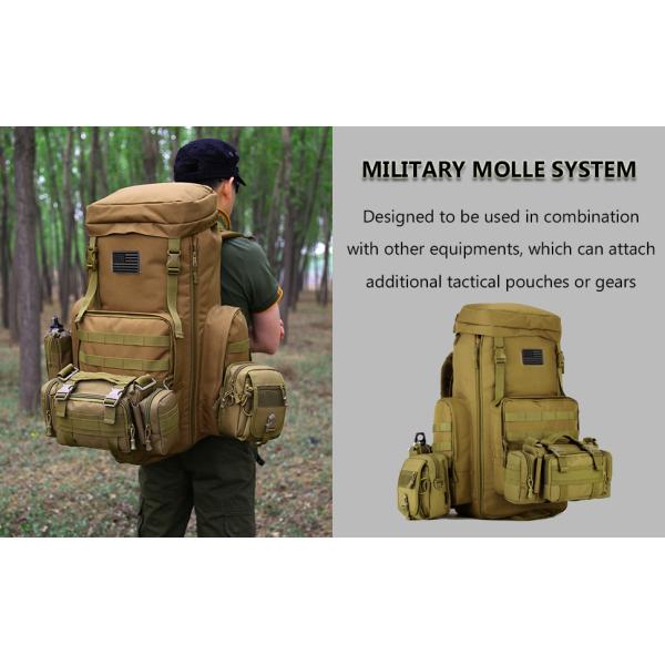 Tactical ornaments Army Backpack, Tactical Hiking Daypack 70-85L ornaments MOLLE Assault Backpack Army Traveling Campi