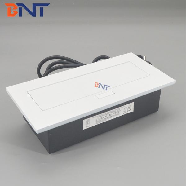 Multimedia round corner conference pop up table power socket outlet