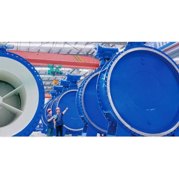 Double Ecentric Bi-directional Metal sealed Cast Iron Electric Actuator butterfly Valve