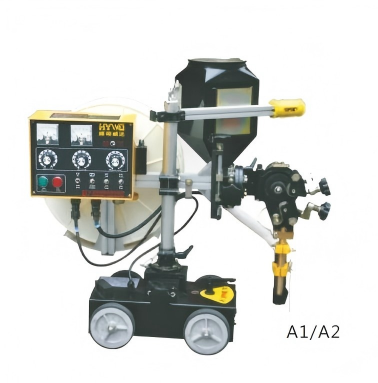 Automated Submerged Arc Welding (SAW) Tractor with Four-Wheel Drive Modular Construction and Tandem Welding Head