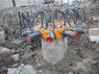 Matériel de construction hydraulique rond de briseur de pile de TYSIM KP380A pour l'écrasement concret de pile