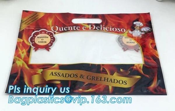 Anti Fog Material Resealabele Plastic Hot Chicken Bag, slide zipper pet microwave oven roasting bag, OEM logo plastic PE