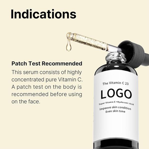 OEM / ODM Pure Vitamin C Serum Vitamin E Hyaluronic Acid Brightening Hydrating Facial Serum Fine Lines Uneven Skin Tone Dull Skin