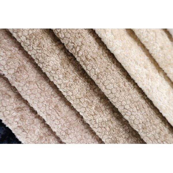 Honeycomb Bonding & Flocking Velvet Blue-Orange Scheme For Sofa