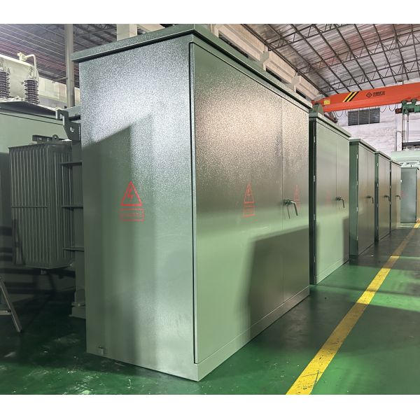 1500 KVA Three Phase Pad Mounted Transformer with 7-Level Off-Circuit Tapping Multi-Voltage Adaptation and Grounding Porcelain Bushing