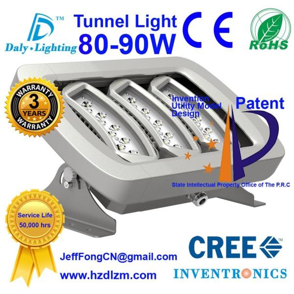 LED Tunnel Light 80-90W with CE,RoHS Certified and Best Cooling Efficiency