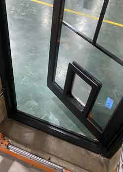 AS100 Series Aluminum Swing Door with French Grid Design, 6063-T5 Aluminum Alloy & Double-layer Tempered Glass