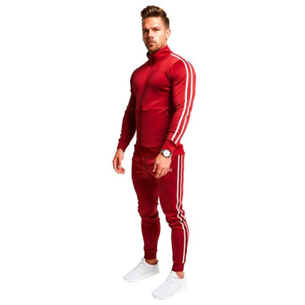 65% cotton 35% polyester Male Athletic Full Zip Tracksuit Digital Sublimation Transfer Printing