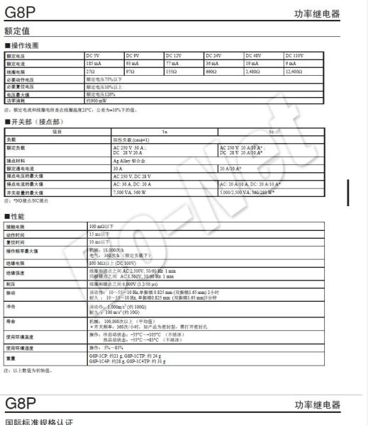 G8P-1A4P-12VDC Omron orignal new electromagnetic relay G8P-1A4P-12VDC