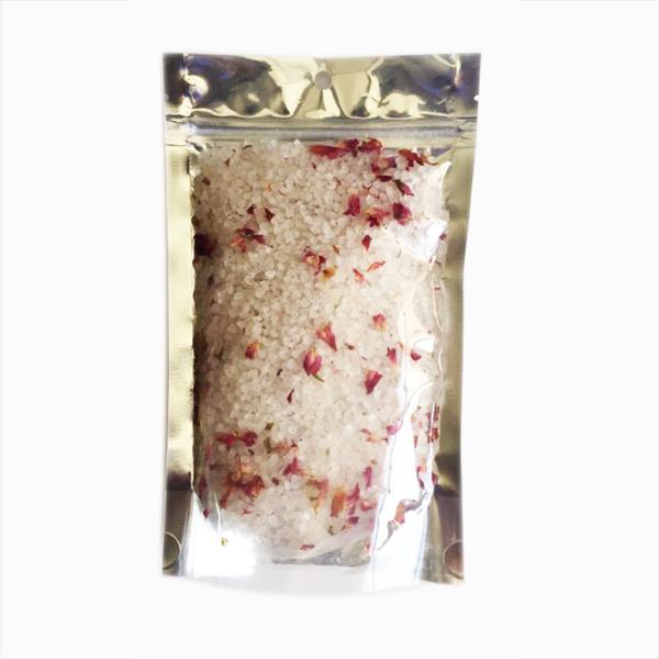 Organic Vegan Pink Sea Salt Bag , Relaxing Healing Detox Spa Crystal Soak Bath Salt