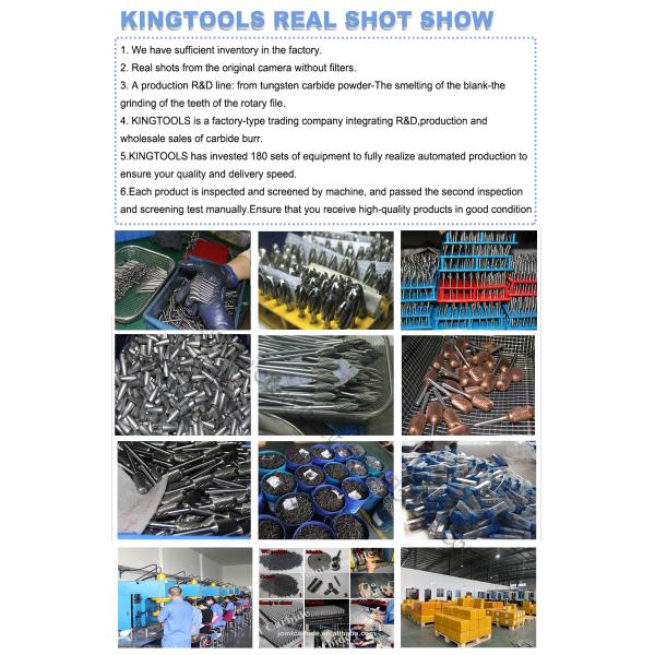 1/4 Inch Shank Burrs Tool Bit 6mm Double Cut Carving Grinder Bit Engraving Tungsten Carbide Burr Set Rotary File Tungsten Burr