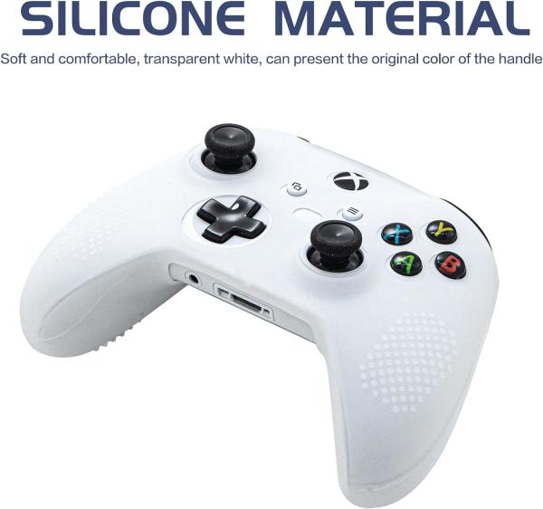 Anti-Slip Rubber Skin For Xbox Series X/S Controller Effortless Installation - Clear