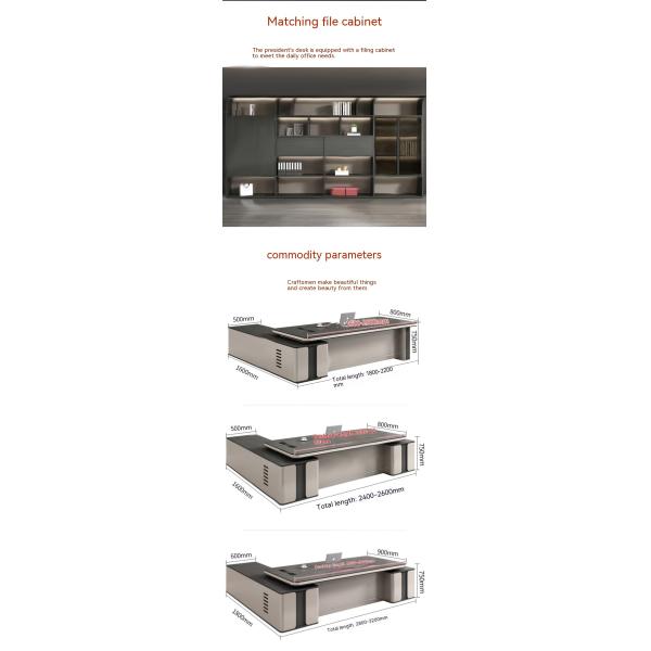 Sitio de muebles de oficina modernos sencillos Escritorio grande y silla para la sala del gerente ecológica