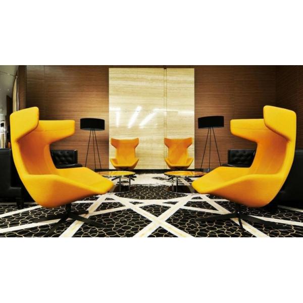 Designer living room modern lounge chair office reception talks rotating armchair horn walk chair