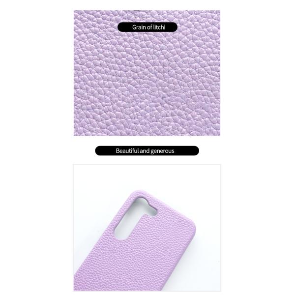 OEM/ODM Genuine Leather Camera Protection Phone Case for SAMSUNG Classic Pebble Grain