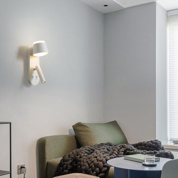 Bedside wall lamp acrylic atmosphere light bedroom flexible wall lamp home villa headboard reading light hotel