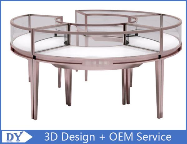 Stainless Steel Frame Jewellery Shop Display Counters , Jewellery Showroom Furniture