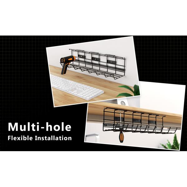 Корзина для кабелей под столом Пластиковый кабельный организатор для зарядных устройств