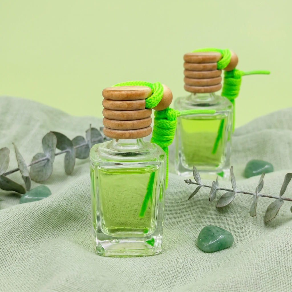 Anding Stock Mini 10ml Car Diffuser Bottle Refill Luxury Empty Glass Hanging Car Perfume Diffuser Bottle
