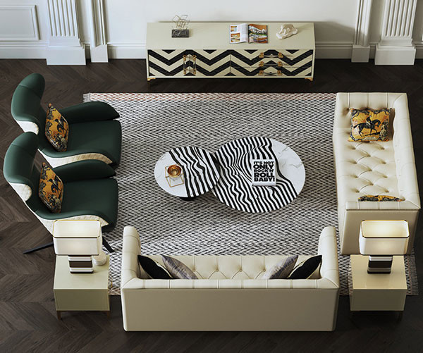 Les villas sectionnelles de Sofa Sleeper Nordic Genuine Leather de salon blanc de 3 morceaux autoguident