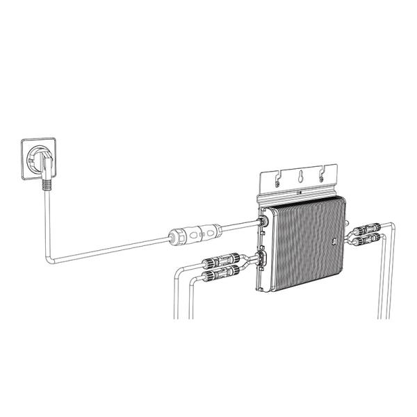 Single AC Micro Inverter Solar Panel Kit Portable Solar Energy System for Home Use & Balcony Microinverter