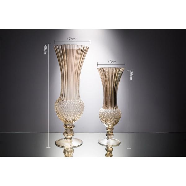 European Glass Vase Rich Bamboo Hydroponic Flowerware Champagne Gold Household Furnishings