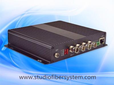 4Port aluminum multifunctional hdsdi to fiber optic converter with 10/100M ethernet&Rs485/rs422/rs232