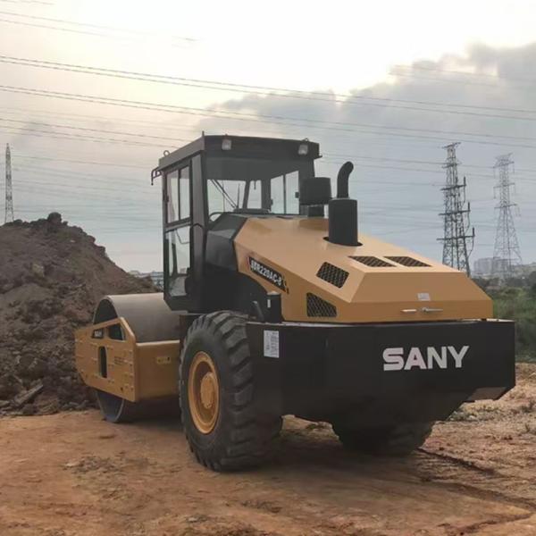 Usado Sany SSR220 Full Hidráulico Duplo Acionamento Single Steel Wheel Roller para Venda