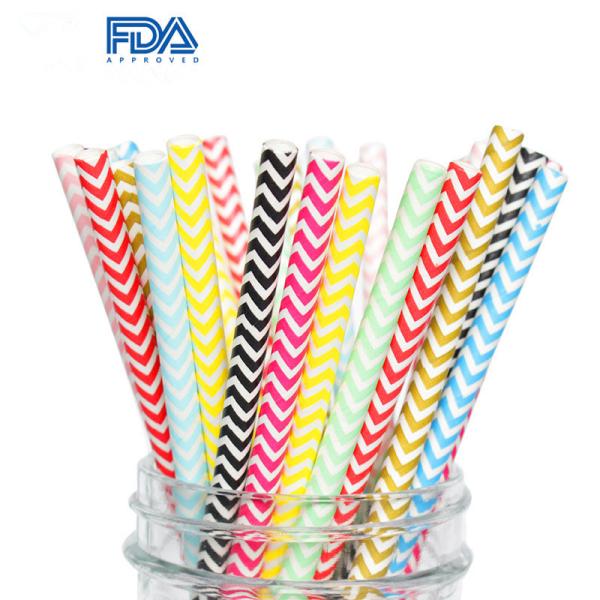 FDA Certificate Biodegradable Paper Straws Food-grade Recyclable Printed Eco-friendly Paper Straws with diff designs