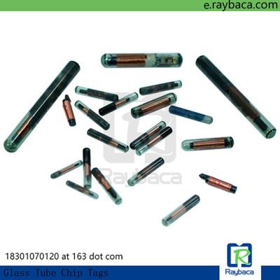 o tamanho RFID feito sob encomenda de 2.12*12mm etiqueta o identificador do tubo de vidro do RFID para o cão