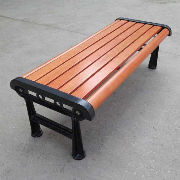 380mm High Backless Cast Iron And Wood Garden Bench