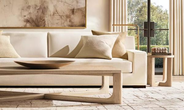 Living Room Modern Solid Wood Coffee Table Customized Lightweight 450mm