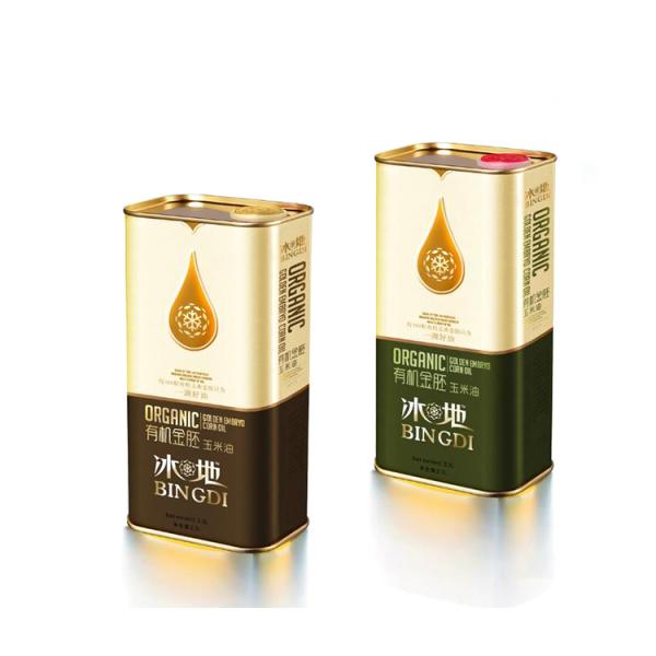 Custom Wholesale 2.5L Rectangle Olive Oil Tin Can with Plastic Lid for Food Grade Packaging