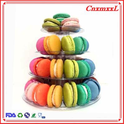25cm Macaron plástico redondo que empacota 35pcs a torre da sobremesa da série do espaço livre 4