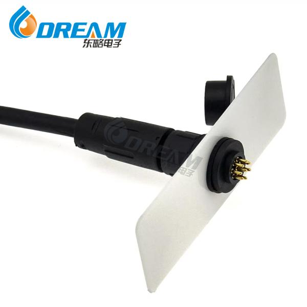 OEM Waterproof IP67 Lock Connector 2 3 4 5 6 Pin M12 Electric Male Female Solar LED Light Lamp Power Cord Extension Cable