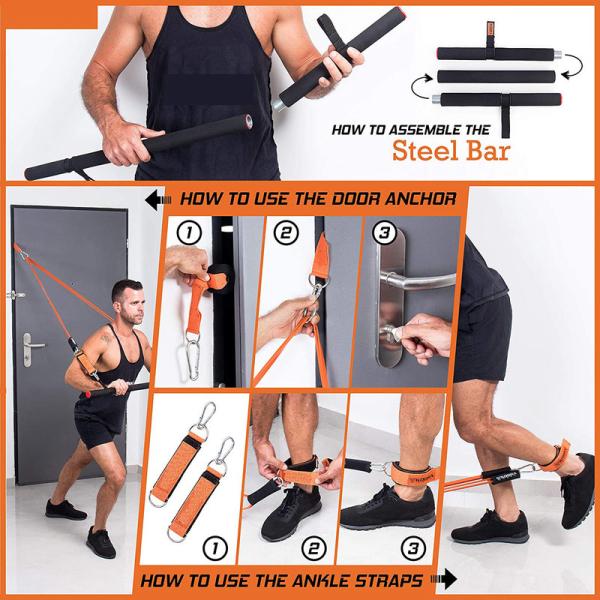 Yoga Pilates Bar Kit Triathlon Race Gear For Whole Body Workout